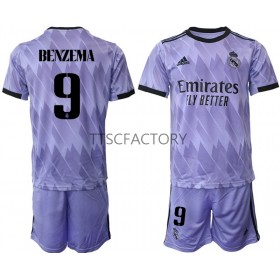 Maillot de Foot Real Madrid Karim Benzema 9 Extérieur 2022-23 - Enfant